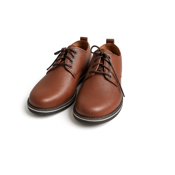 Men’s Premium Brown Lace-Up Leather Shoes – Comfort & Style Combined - Image 2