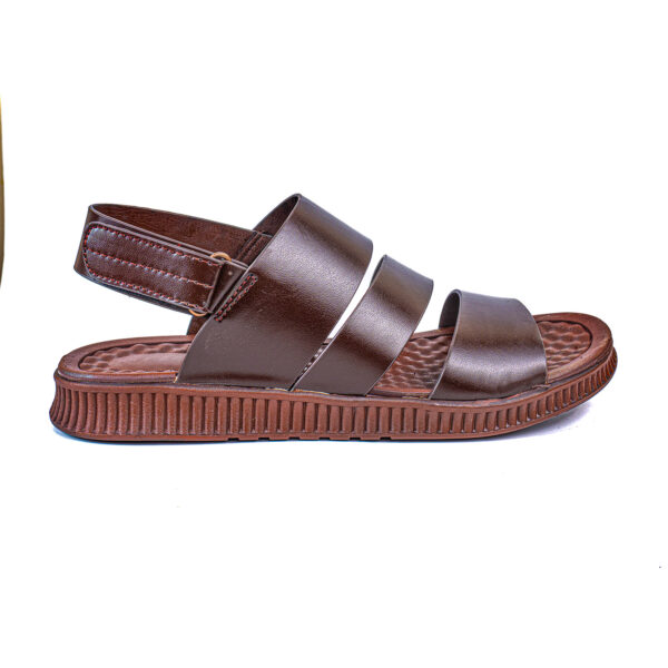 Premium Men's Brown Leather Strap Sandals - Image 2