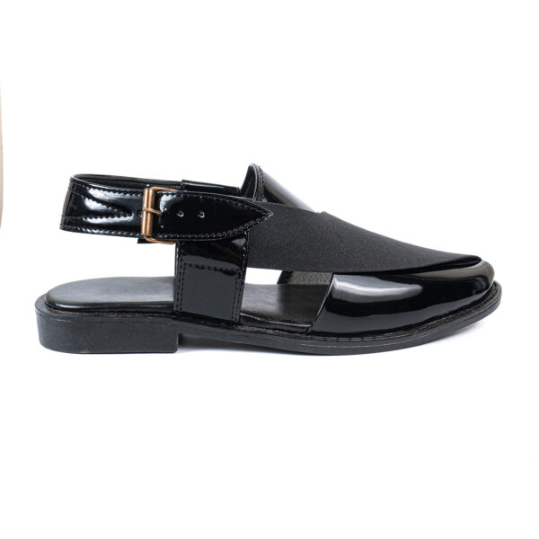 Premium Black Peshawari Chappal – A Fusion of Tradition and Modern Elegance - Image 2