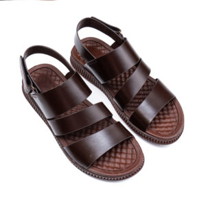 Premium Men's Brown Leather Strap Sandals