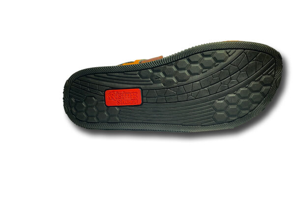 Premium Dual-Tone Leather Sandals by Solevibe– Brown & Orange - Image 5
