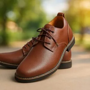Men’s Premium Brown Lace-Up Leather Shoes – Comfort & Style Combined