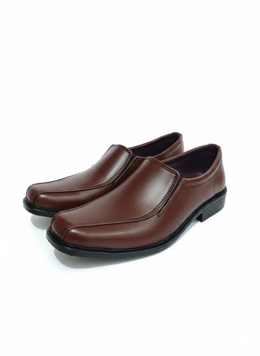 Classic Brown Slip-On Formal Shoes for Men - Image 2