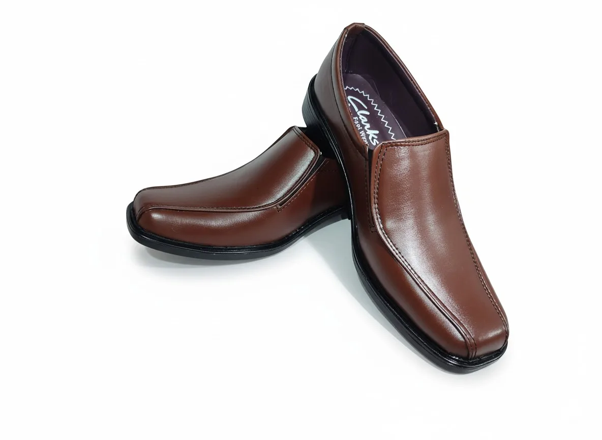 Classic Brown Slip-On Formal Shoes for Men - Image 3