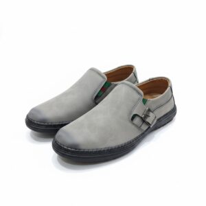 Urban Slate Slip-On Loafers – Comfort Buckle Edition