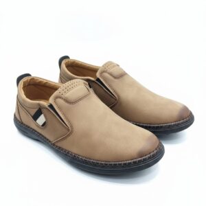 UrbanEase Men’s Slip-On Casual Loafers – Sandstone Brown