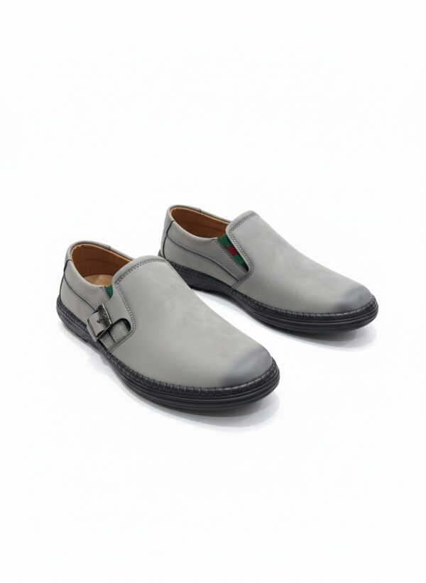 Urban Slate Slip-On Loafers – Comfort Buckle Edition - Image 2