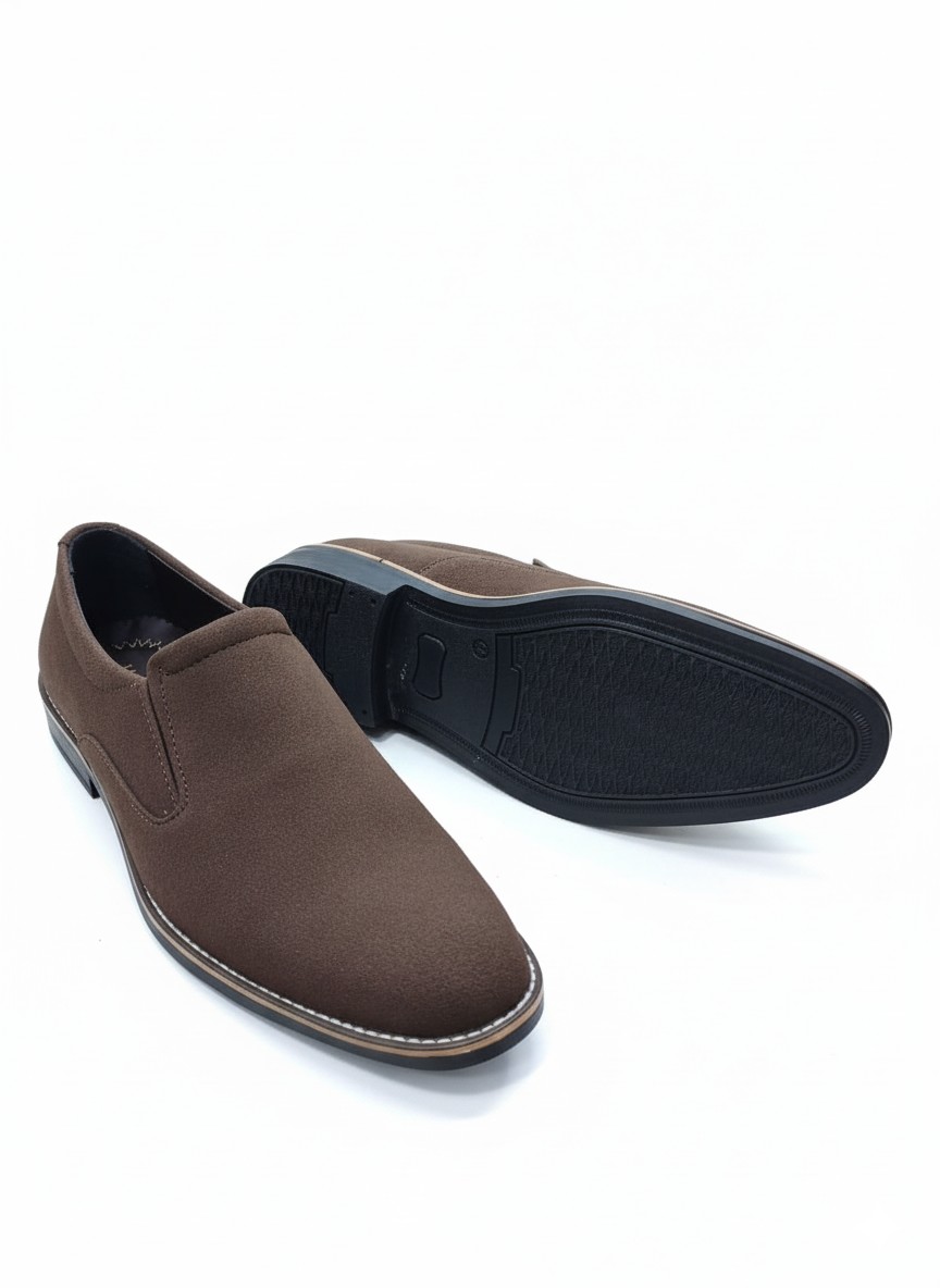 Classic Cocoa Brown Suede Slip-On Loafers - Image 3
