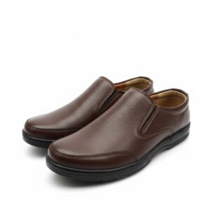 Men’s Classic Comfort Slip-On Shoes – Brown