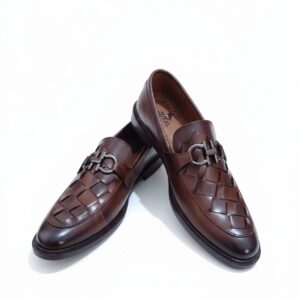 Heritage Woven Buckle Loafers – Rich Brown