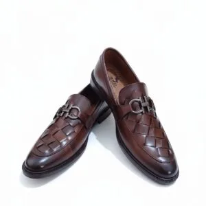 Heritage Woven Buckle Loafers – Rich Brown