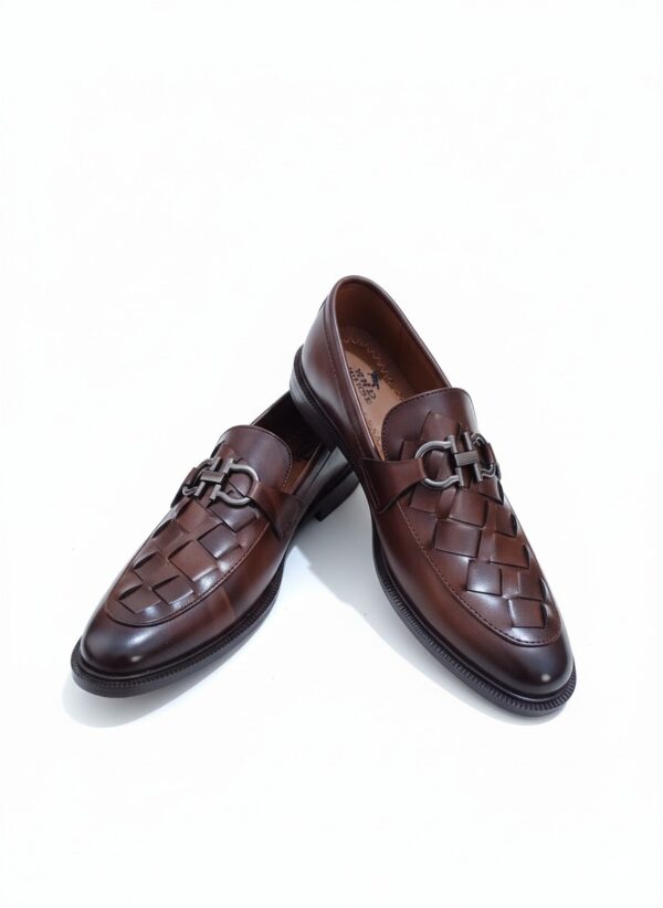 Heritage Woven Buckle Loafers – Rich Brown