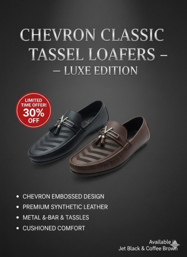Chevron Classic Tassel Loafers – Luxe Edition - Image 5