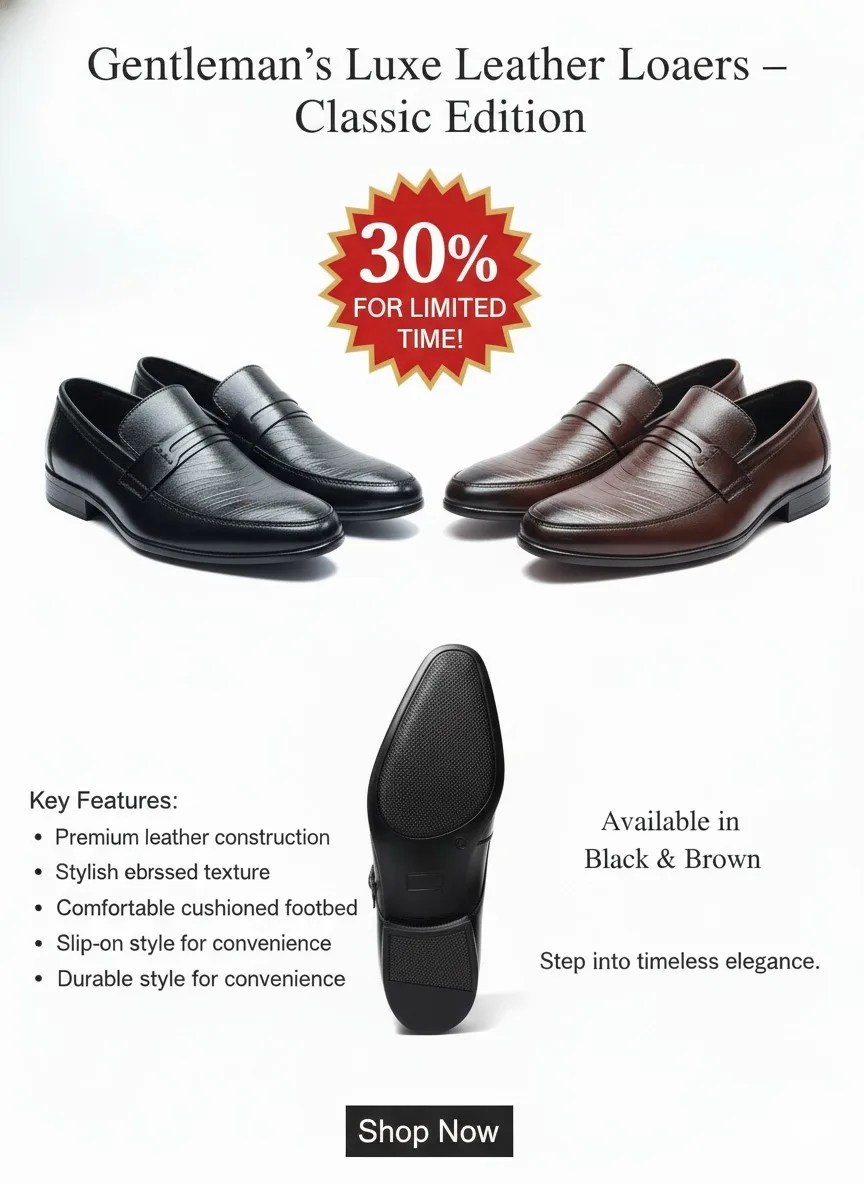 Gentleman's Luxe Leather Loafers – Classic Edition - Image 7