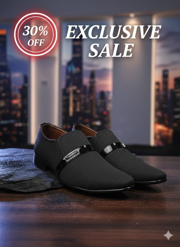 Zircon Black Slip-On Loafers – Formal Edition - Image 4